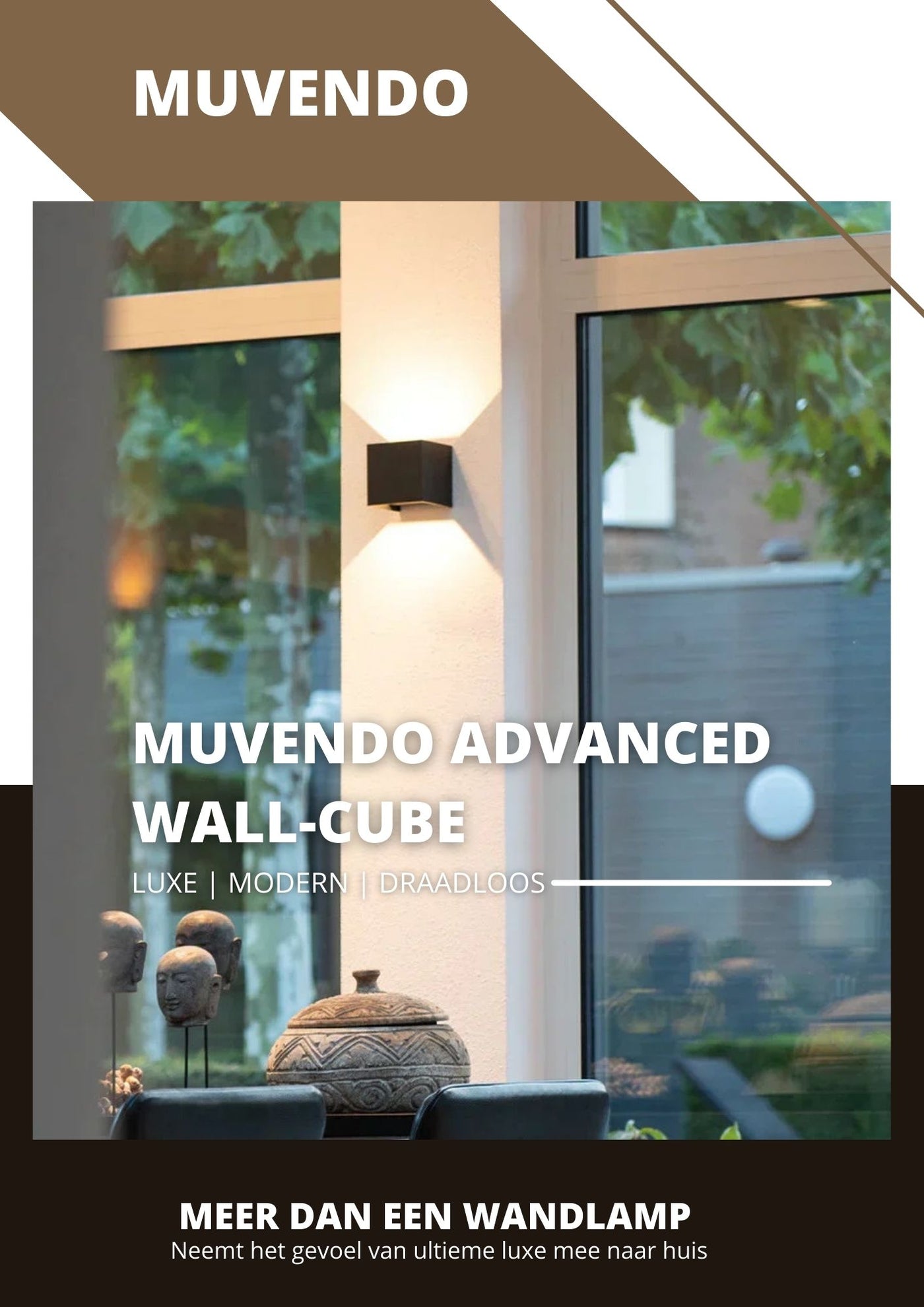 Muvendo Advanced Wall-Cube | De luxe, moderne en draadloze wandlamp!