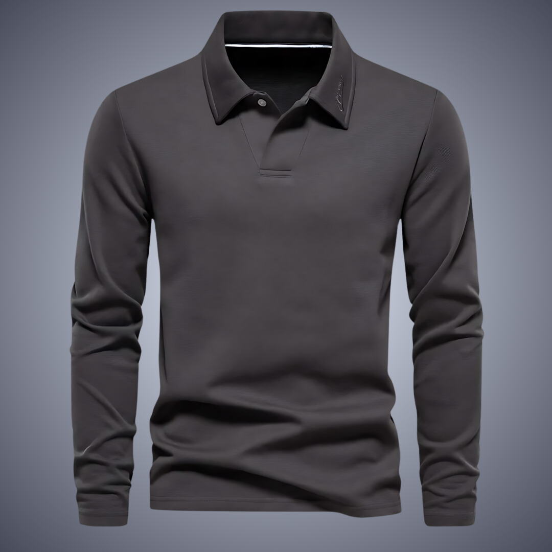 Casual Lange Mouwen Polo voor Mannen - Blauw