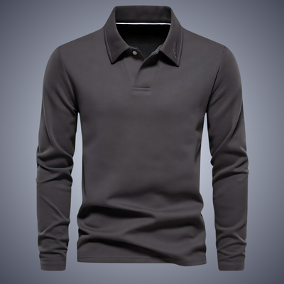 Casual Lange Mouwen Polo voor Mannen - Blauw