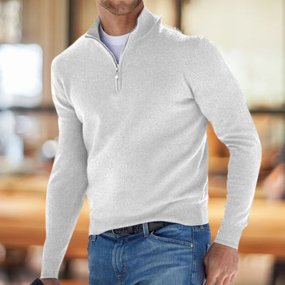 Stijlvolle Halfzip Kasjmier Sweater Heren