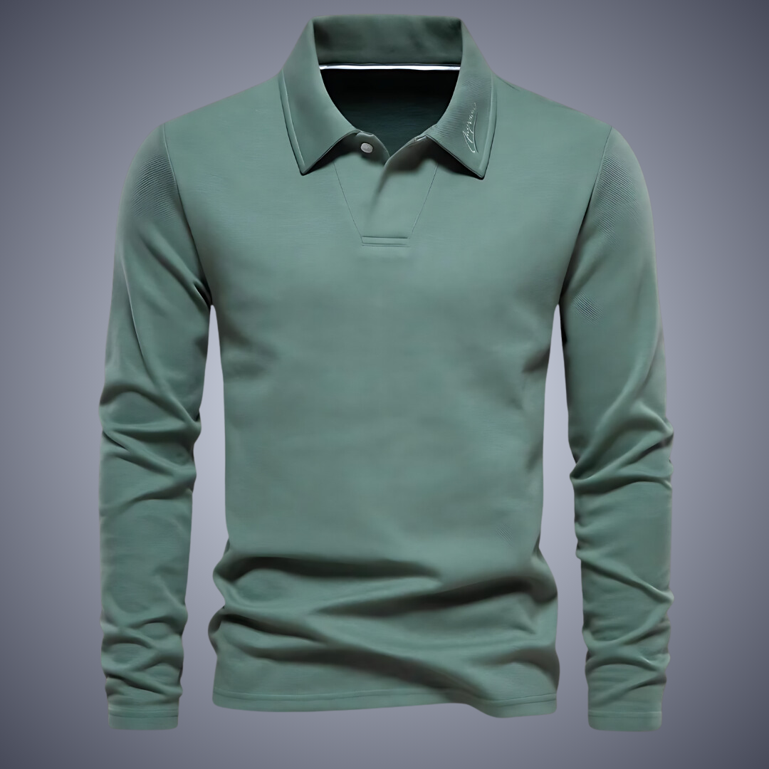 Casual Lange Mouwen Polo voor Mannen - Groen