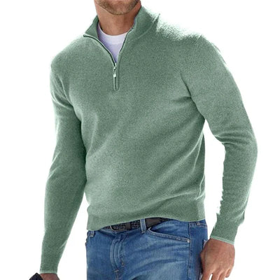 Stijlvolle Halfzip Kasjmier Sweater Heren