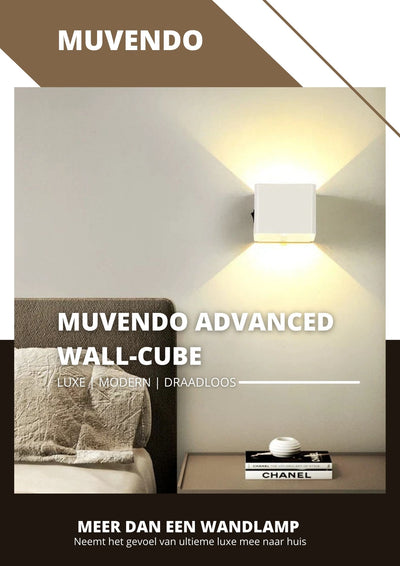 Muvendo Advanced Wall-Cube | De luxe, moderne en draadloze wandlamp!