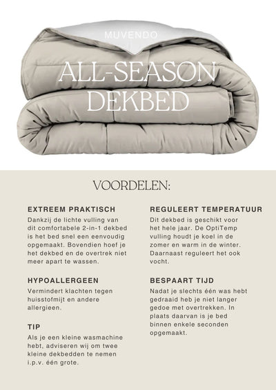 Muvendo All-Season dekbed - Wasbaar dekbed voor het hele jaar