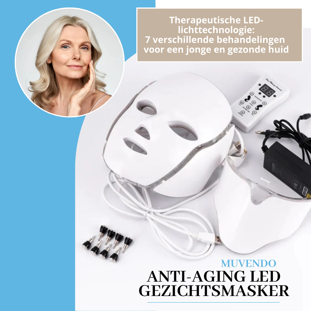 Muvendo Anti-aging LED Gezichtsmasker - Voor een blijvend jong uiterlijk!