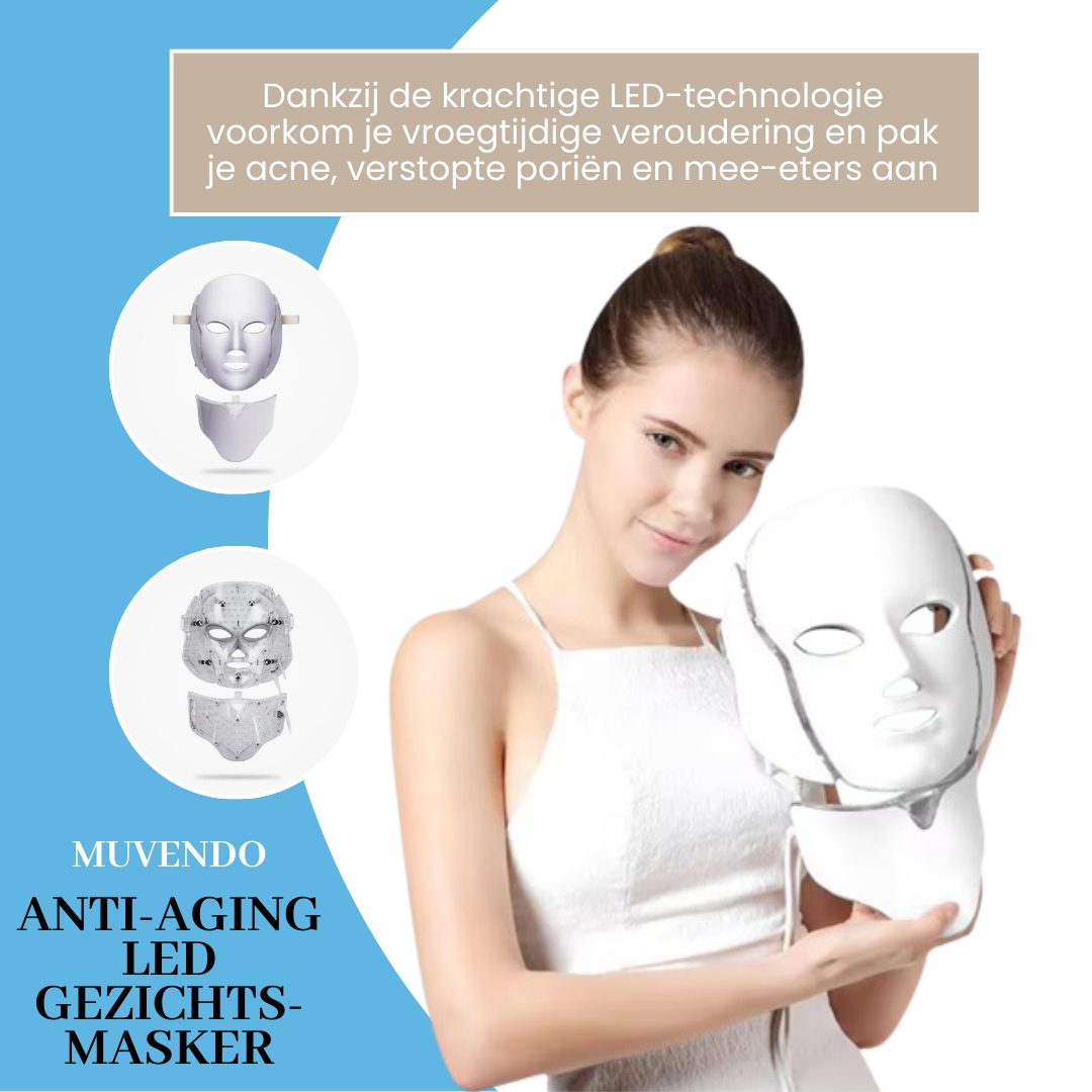 Muvendo Anti-aging LED Gezichtsmasker - Voor een blijvend jong uiterlijk!