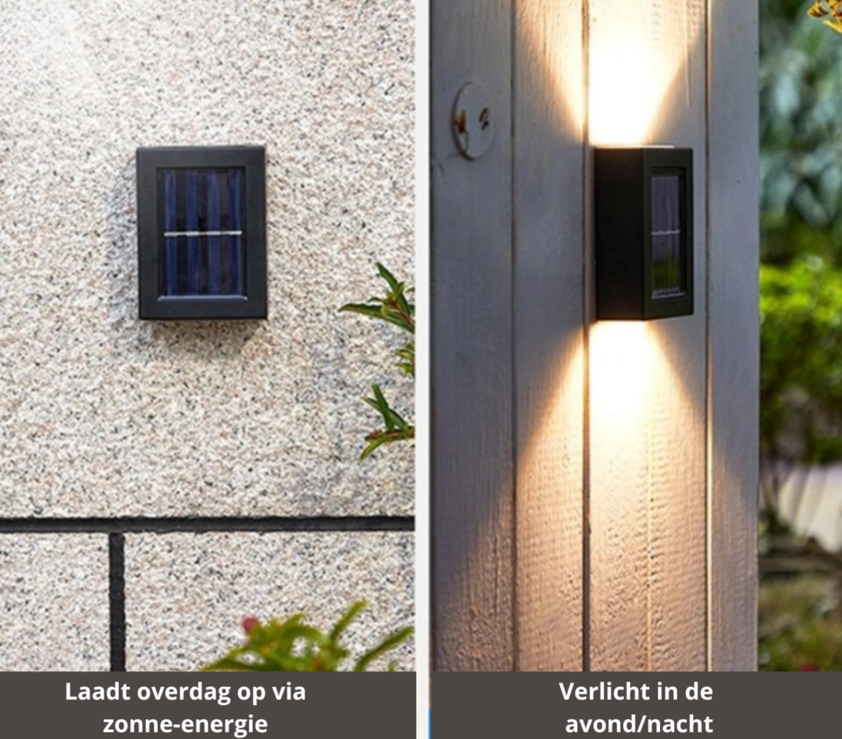 Luxe draadloze Solar wandlamp - Maakt elke tuin ongekend luxe